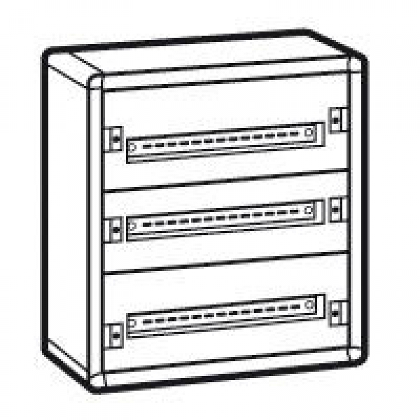 Coffret distribution métal XL³ 160 - tout modulaire - 3 rangées