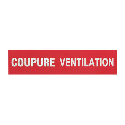 ETIQUETTE COUPURE VENTILATION