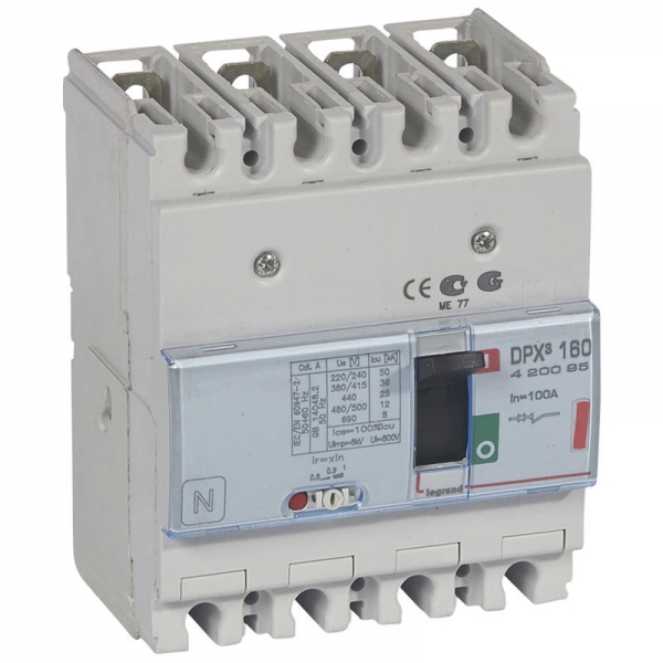 DPX3 160 MT 4P 100A 36KA