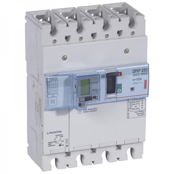 DPX3 250ELE+ DIFF 4P 100A 36KA