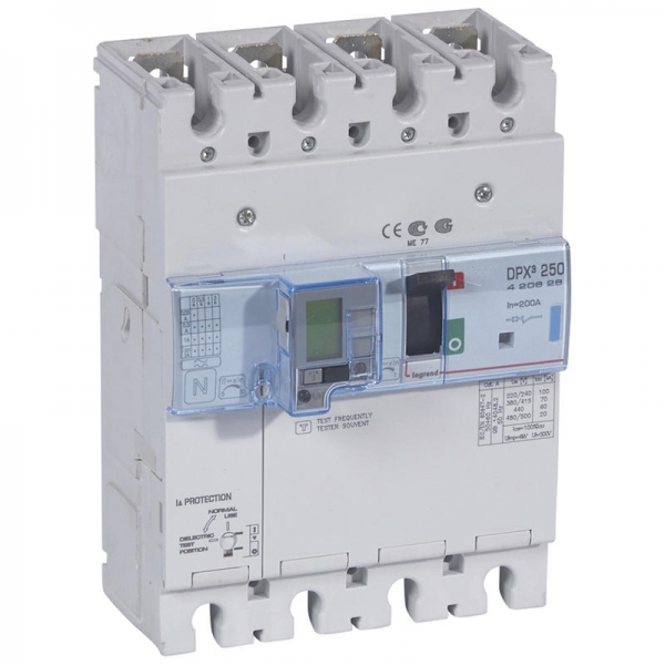 DPX3 250MT+DIFF 4P 200A 70KA