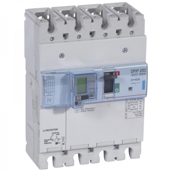 DPX3 250MES +DIFF 4P 40A 70KA