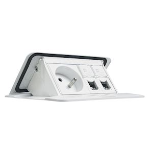 POPUP BLANC1PC F/B +2RJ45C6FTP