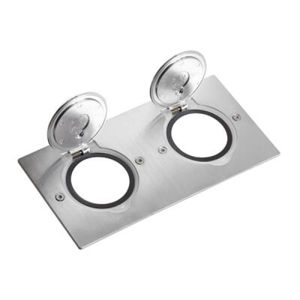 PLATINE SOL RECT. INOX BROSSE