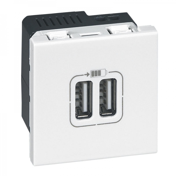 DOUBLE USB BLANC MOSAIC