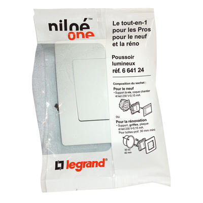 Poussoir Niloé - LUMIN - 6 A - 250 V - Pur