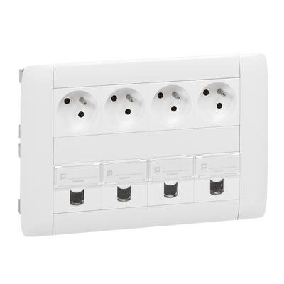 NOUR ENC DBL 4PC+4 RJ45 C6 FTP
