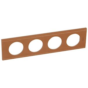 PLAQUE MAT 4P CUIR CAMEL