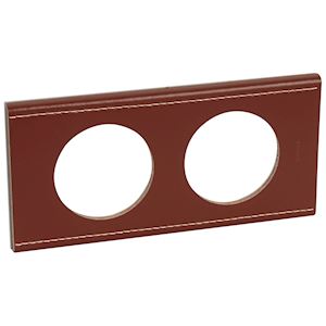 PLAQUE MAT 2P CUIR LIE DE VIN