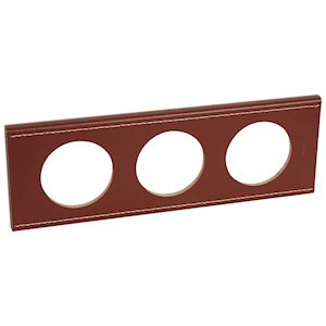 PLAQUE MAT 3P CUIR LIE DE VIN