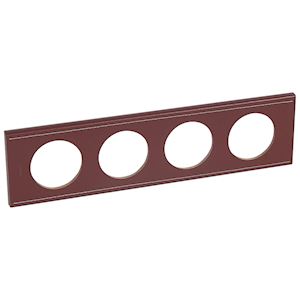 PLAQUE MAT 4P CUIR LIE DE VIN
