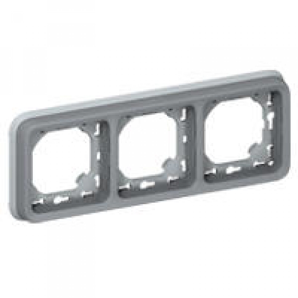 PLAQUE + SUPPORT 3P GRIS
