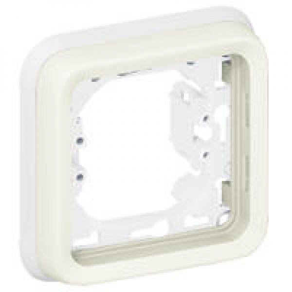 Support plaque - pour encastré Prog Plexo composable Blanc - 1 p