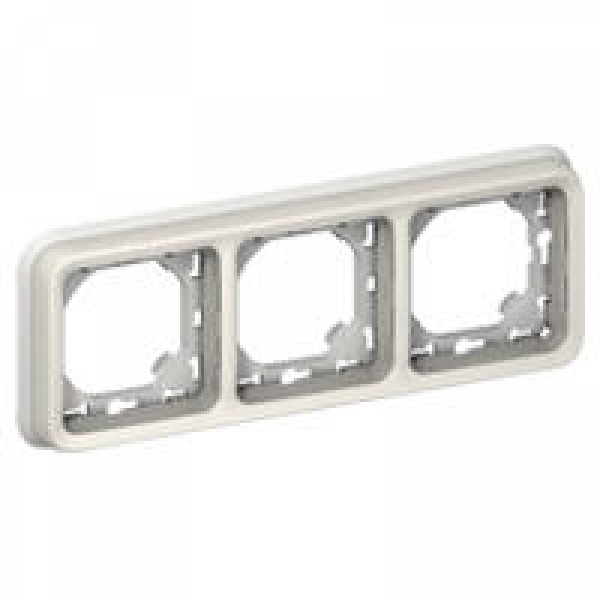 PLAQUE + SUPPORT 3P BLANC