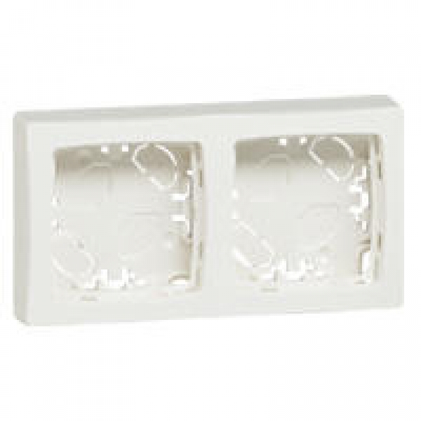 Cadre saillie 2 postes appareillage saillie - Blanc