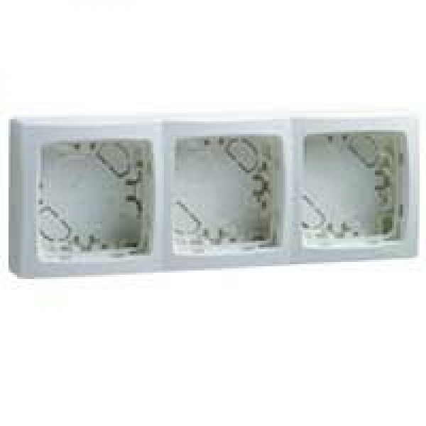 Cadre saillie 3 postes appareillage saillie - Blanc