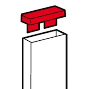 2 EMBOUTS 32X12,5 BLANC