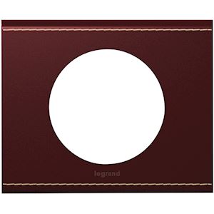 PLAQUE 1P CELIANE CUIR LIE VIN