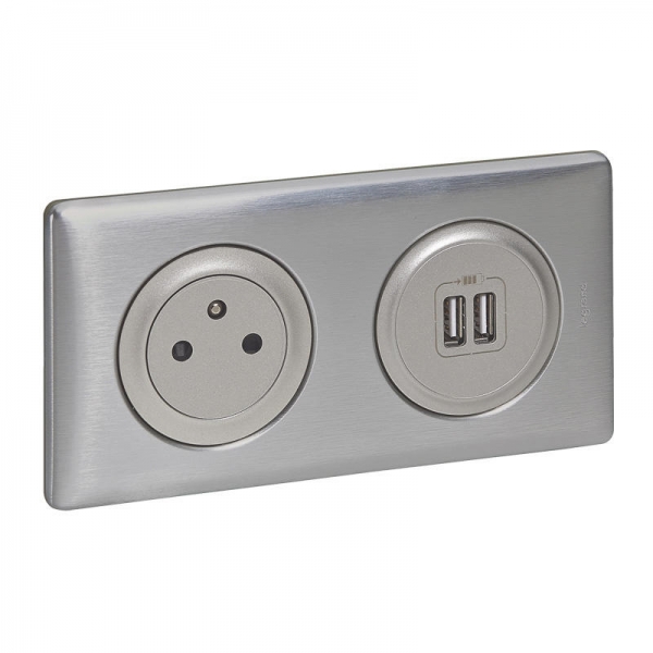 KIT DBLE USB+2P+T ALU ENC CELI