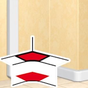 ANGLE INTER.JOUE 60D/85D BLANC