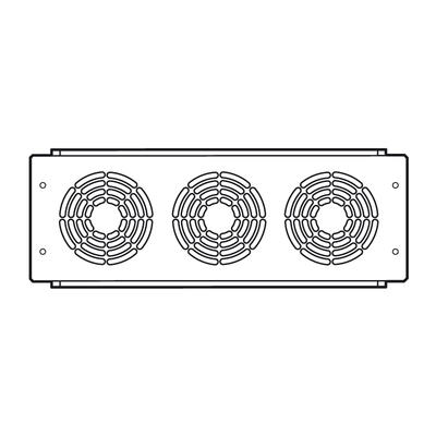 PLAQUE 19' 3U 3 VENTILATEURS