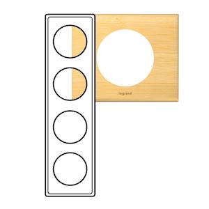 PLAQUE MAT.4P COEUR DE BAMBOU