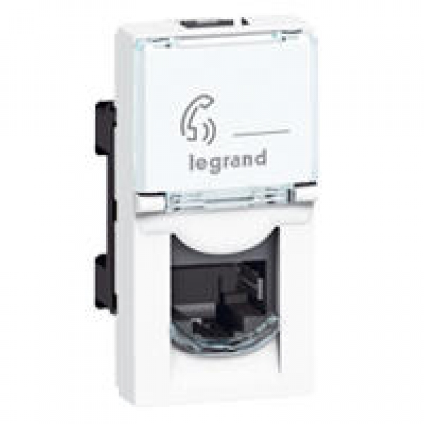 Prise RJ 45 Prog Mosaic - Cat. 5e - FTP - 1 mod - Blanc - LCS²