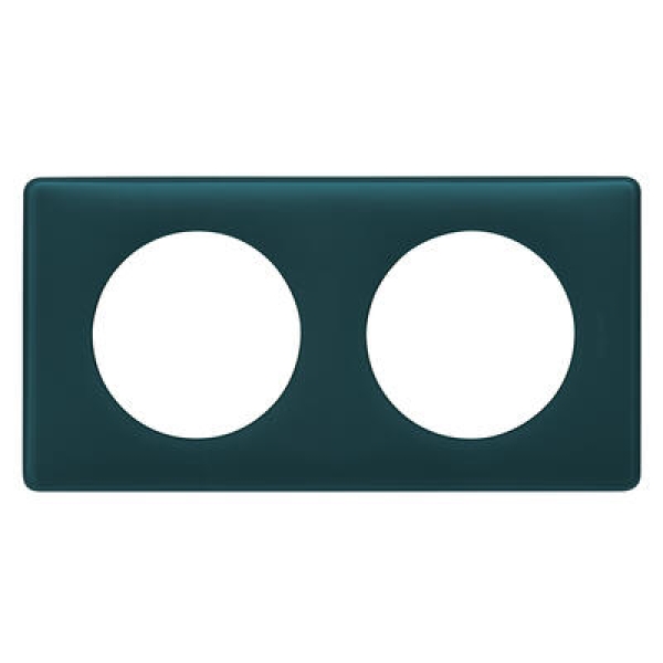 PLAQUE 2 POSTES BLEU-VERT