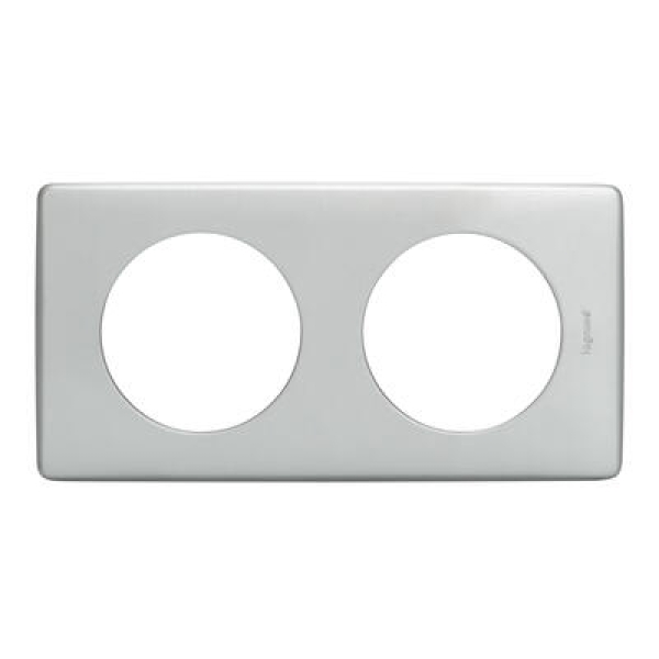 PLAQUE 2 POSTES ALU NATUREL