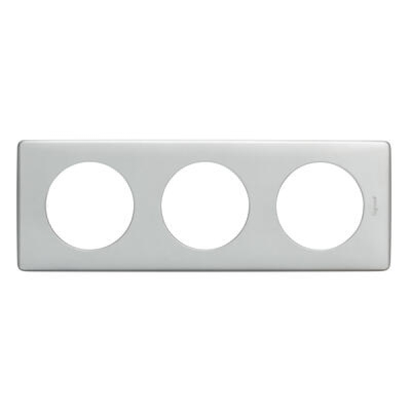 PLAQUE 2 POSTES ALU NATUREL