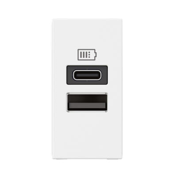 CHARG 1M 2USB A+C 15W BL