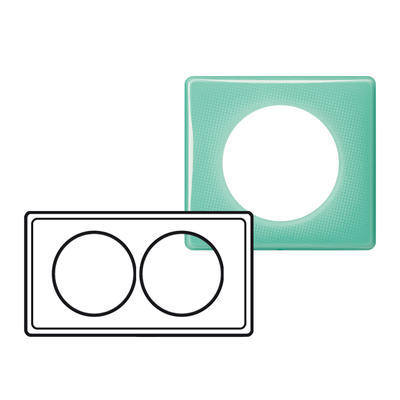 PLAQUE 2P 57MM TURQUOISE 50S