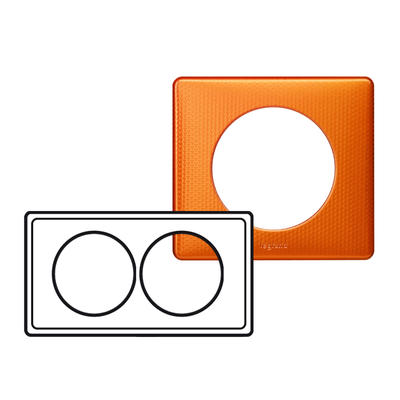 PLAQ 2P 57MM ORANGE SNAKE