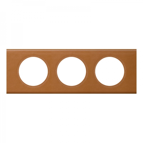PLAQUE 3P CUIR CARAMEL