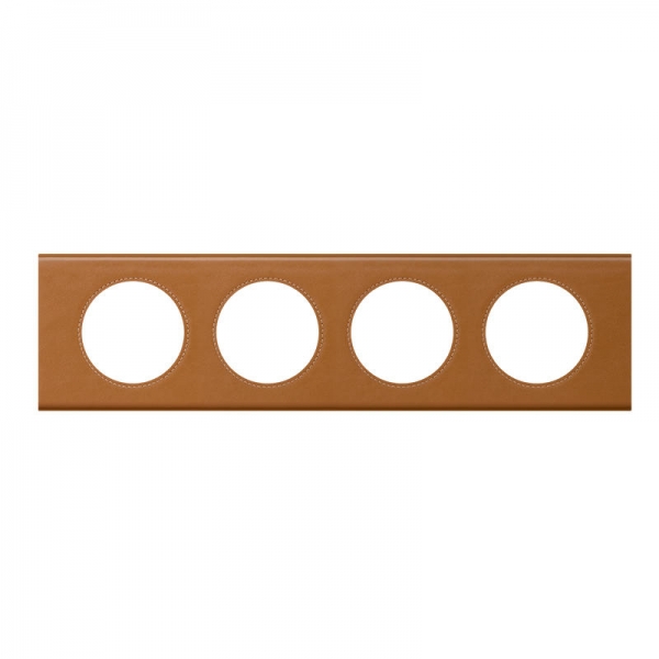 PLAQUE 4P CUIR CARAMEL