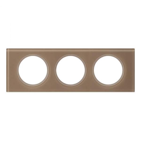 PLAQUE 3P VERRE MOKA