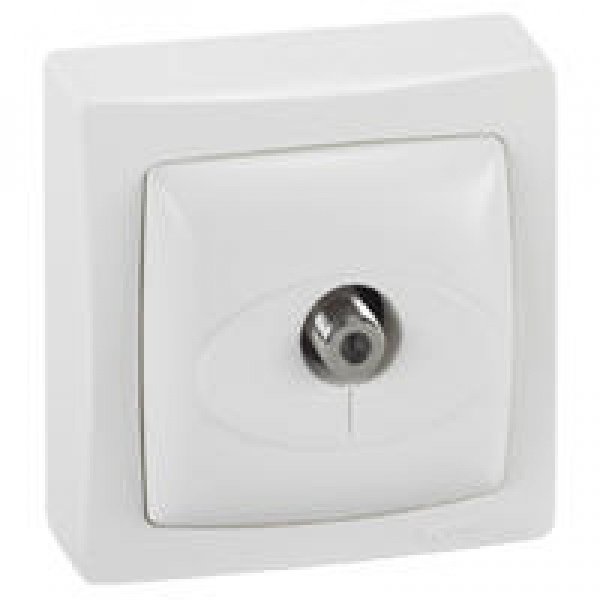 PRISE SAT TYPE F SAILLIE BLANC