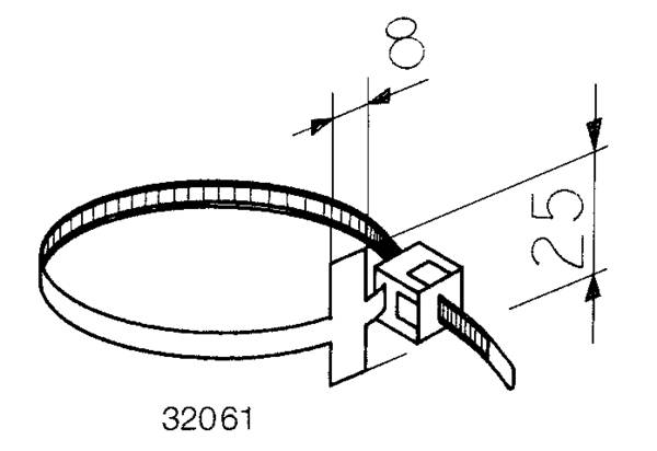 Collier identific Colring - dent int polyamide 6/6 - l 2,4 - L 9
