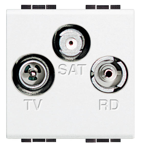 LL- PRISE TV-RD-SAT 2M BLANC