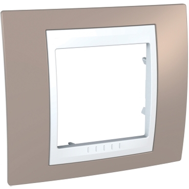 Unica Vison liseré Blanc plaque de finition 1 poste 2 modules