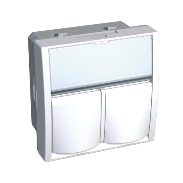 Enjoliveur double Keystone AMP RJ45