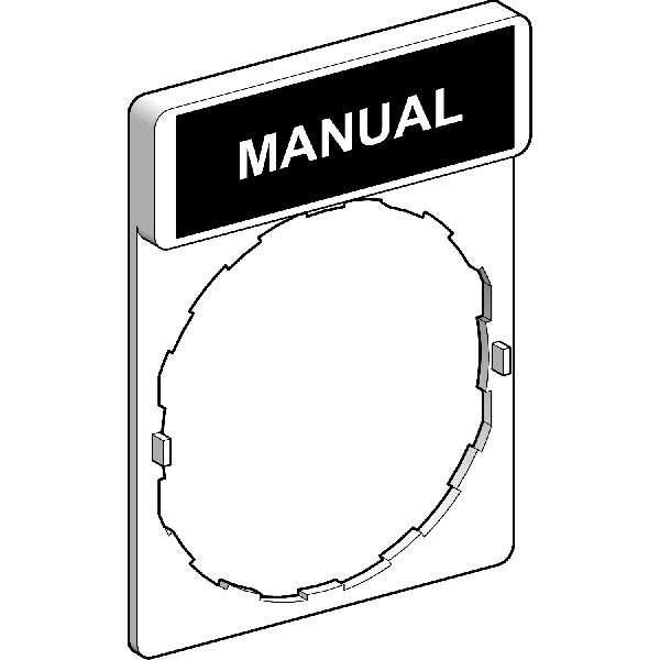legend holder 30 x 40 mm with legend 8 x 27 mm with marking MANUAL