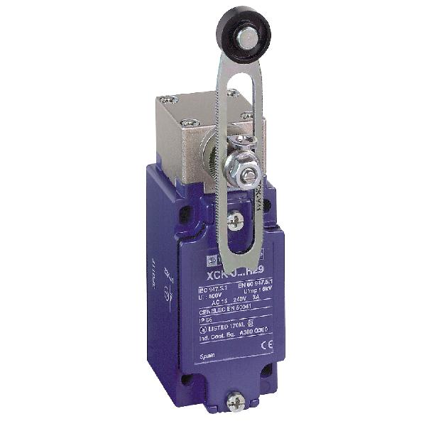 limit switch XCKJ - steel roller lever - 1NC+1NO - snap action