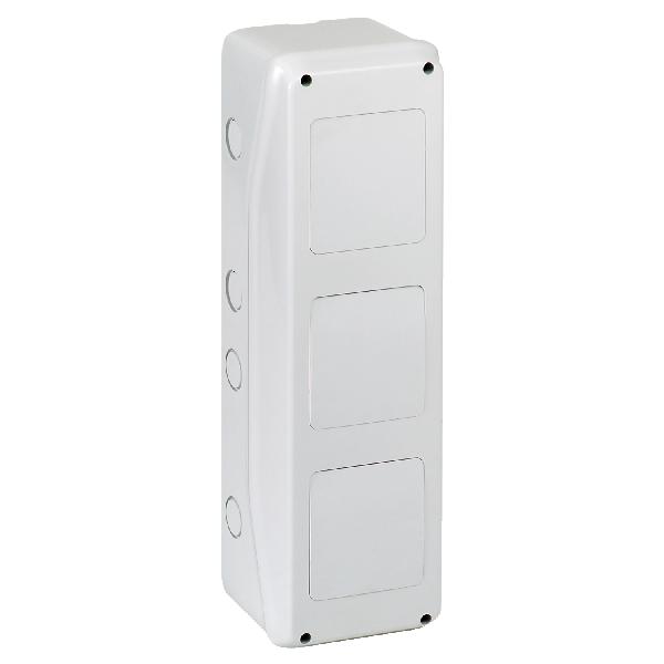 Kaedra - for plug and socket - 3 openings - (W) 138 mm x (H) 460 mm x (D) 160 mm