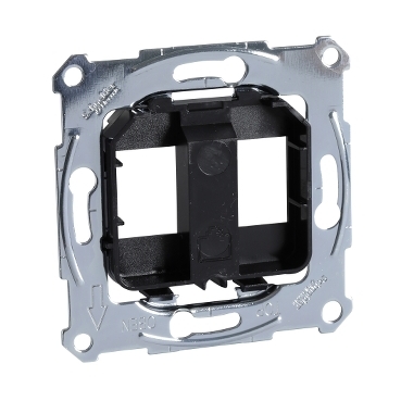 Méca RJ45x2 Keystone noir