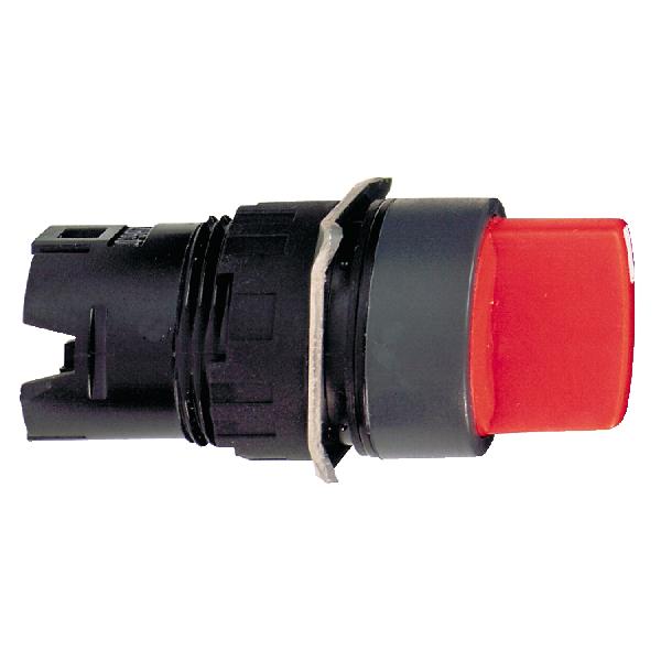 red selector switch head Ø16 3-position spring return