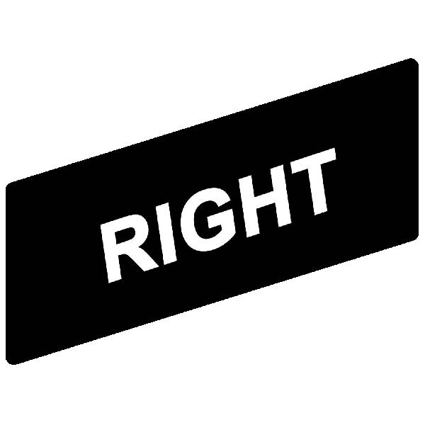 marked legend 8 x 21 mm for legend holder 24 x 48 mm - RIGHT
