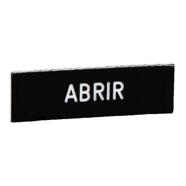 marked legend 8 x 27 mm for legend holder 30 x 40 mm - ABRIR