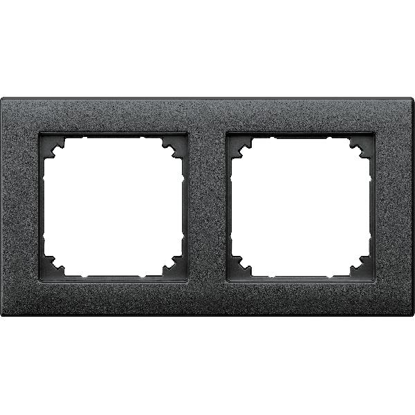 M-PLAN frame, 2-gang, anthracite