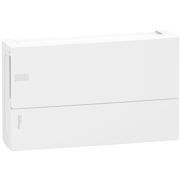 mini Pragma surface enclosure - 1 x 18 modules - plain door